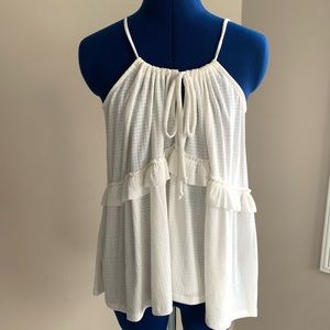 White boho tank top tunic